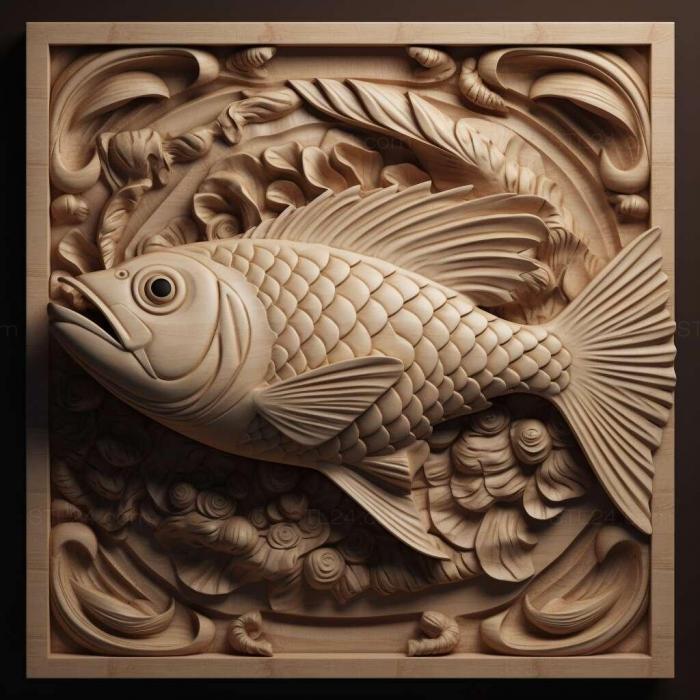 Nature and animals (Lalius fish 1, NATURE_1729) 3D models for cnc